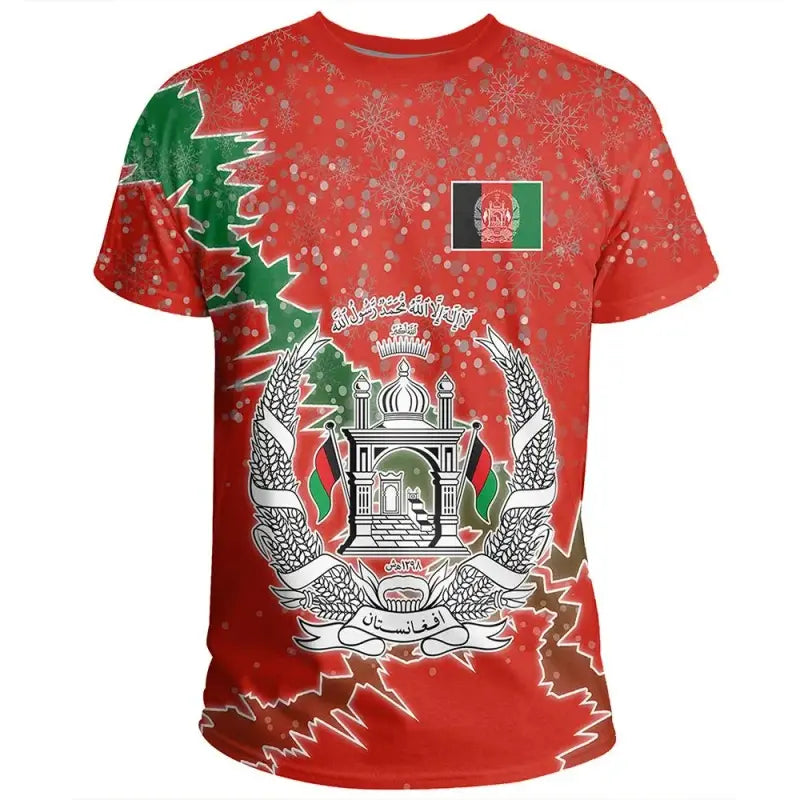 Afghanistan Christmas Coat Of Arms X Style T Shirt