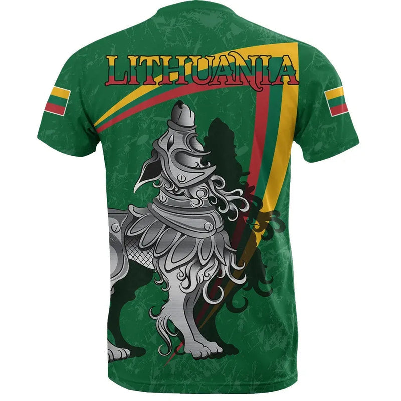 (Lietuva) Lithuania Lithuanian Iron Wolf Green T Shirt