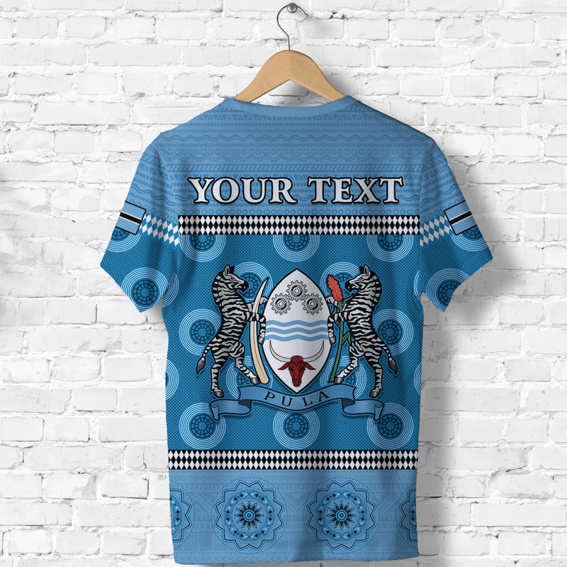Custom Botswana Independence Anniversary Flag and Pattern T Shirt