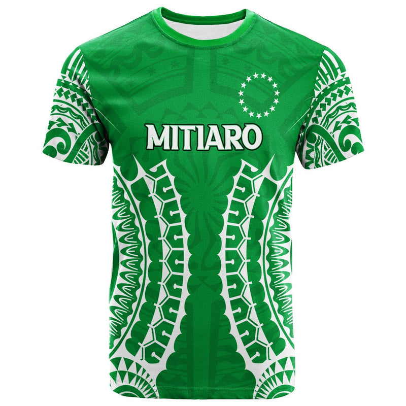 Custom Cook Islands Mitiaro Tribal Pattern T Shirt