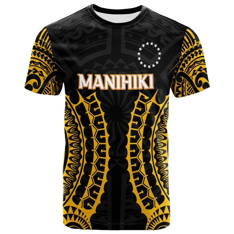 Custom Cook Islands Manihiki Tribal Pattern T Shirt