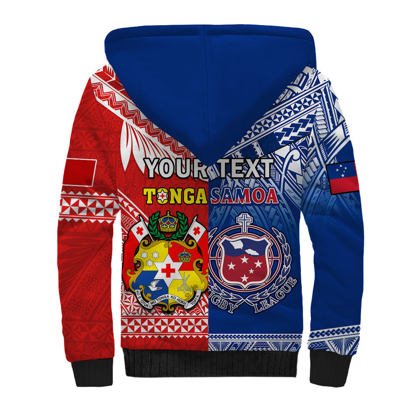 (Custom Personalised) Mate Maa Tonga And Toa Samoa Rugby Polynesian Pattern Sherpa Hoodie