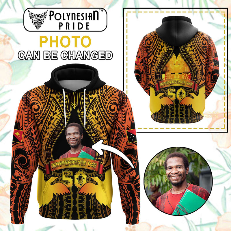 Custom Photo Papua New Guinea Independence Day 50th Anniversary Hoodie