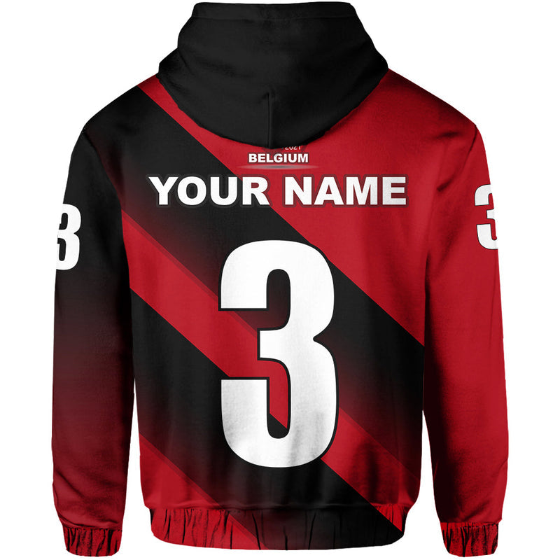 Custom Belgium Zip Up Football 2021 Hoodie