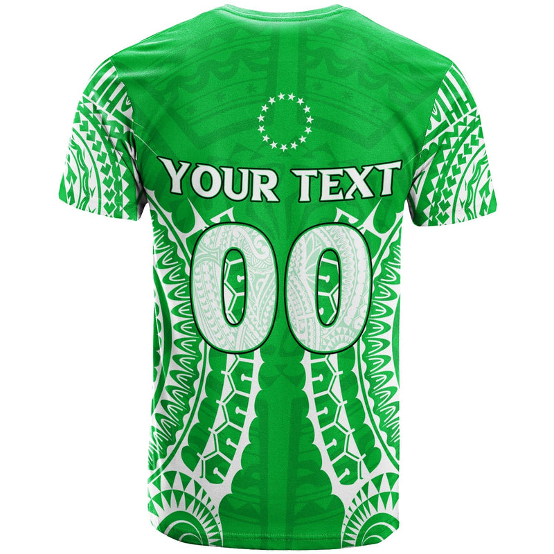 Custom Cook Islands Rarotonga Tribal Pattern T Shirt