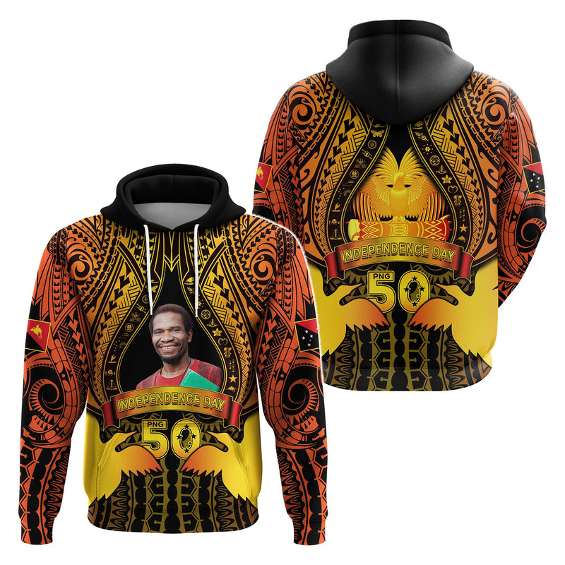 Custom Photo Papua New Guinea Independence Day 50th Anniversary Hoodie