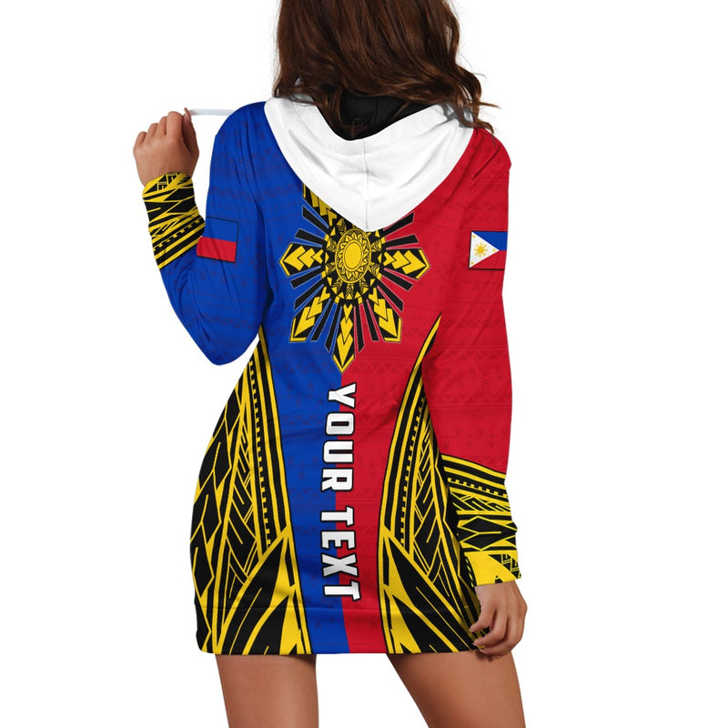 (Custom Personalised) Philippines Hoodie Dress Sun Rayonnant