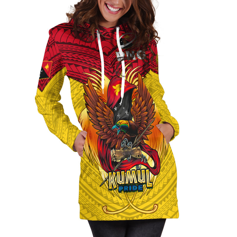 (Custom Personalised) Papua New Guinea Rugby Kumul Pride - Hoodie Dress