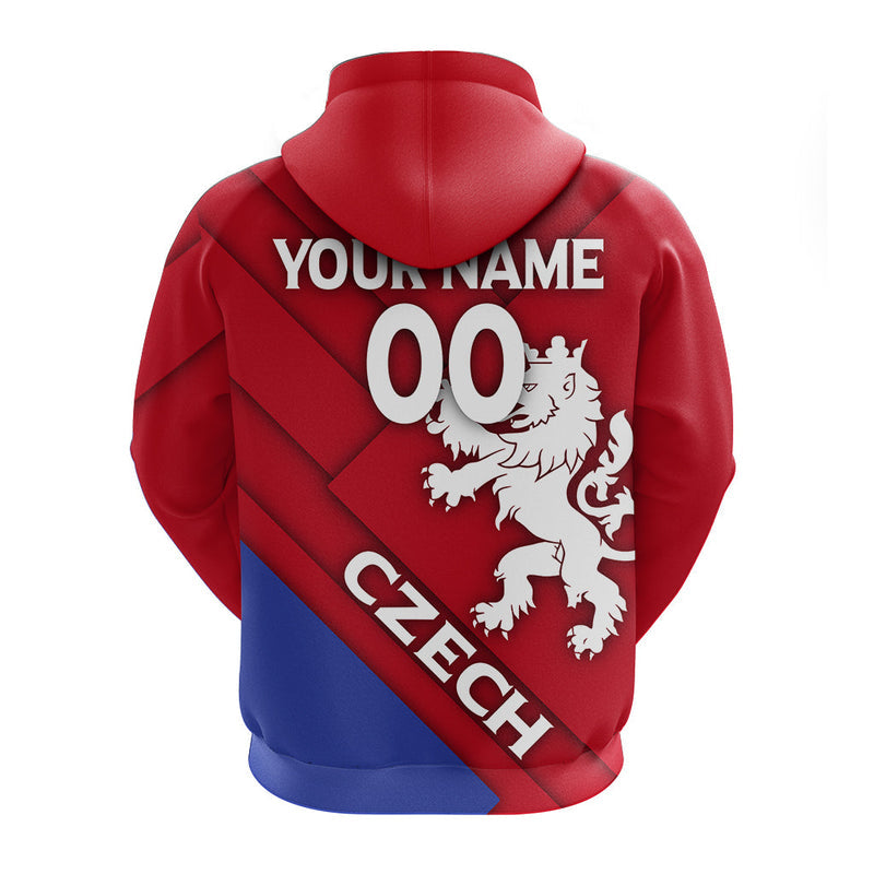 Custom Czech Republic Euro Zip Up Flag Style Hoodie