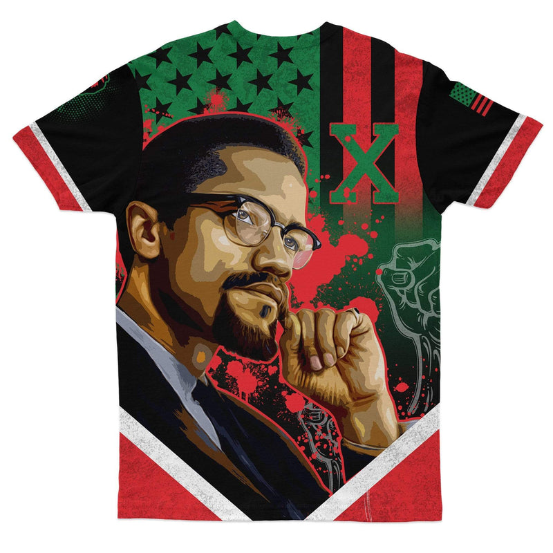 African African American Flag Malcolm X T Shirt