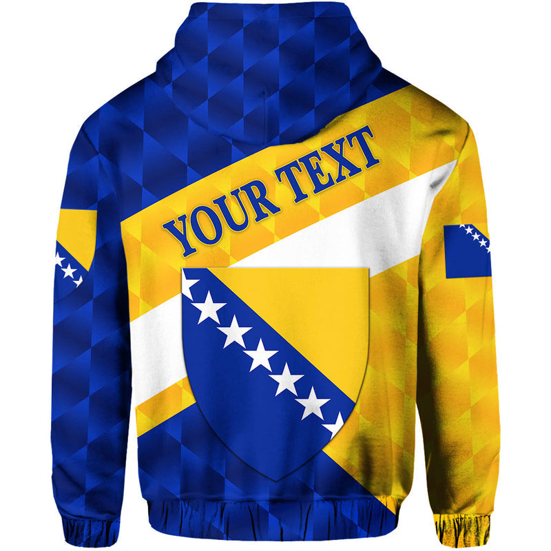 Custom Bosnia And Herzegovina Sporty Style Hoodie