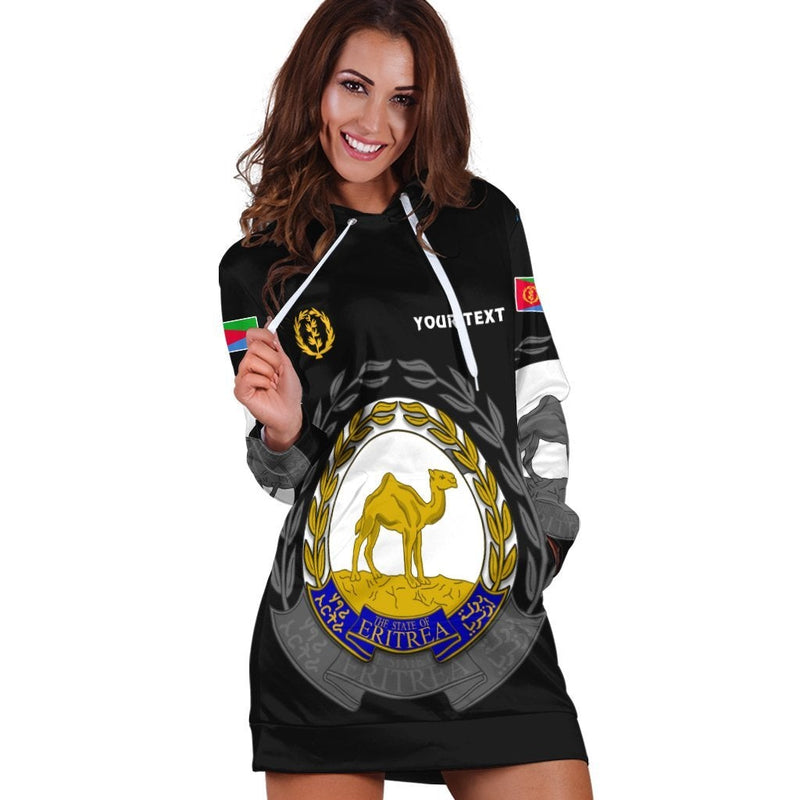 (Custom Personalised) Eritrea Hoodie Dress Coat Of Arms
