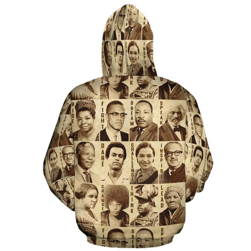 African Civil Rights Leaders 3 Zip Hoodie