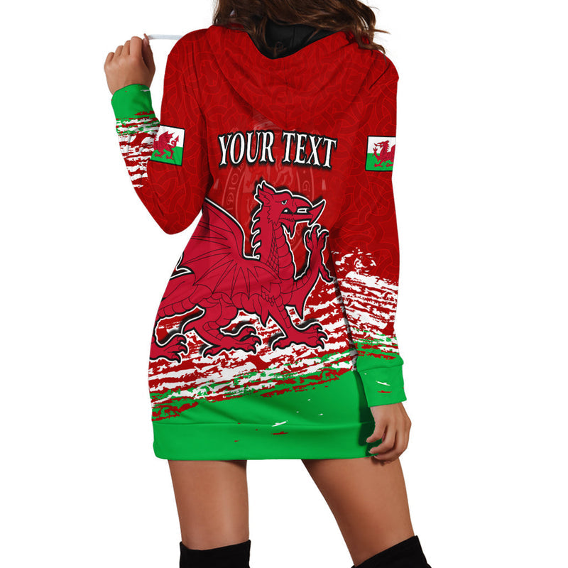 (Custom Personalised) Wales Football 2022 Hoodie Dress Come On CYMRU The Red Wall