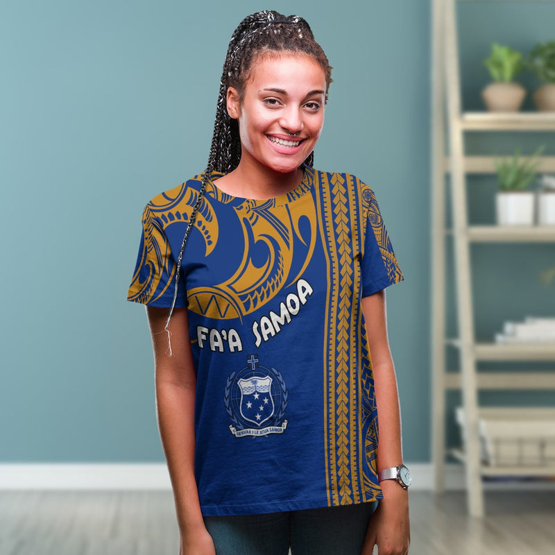 Faa Samoa The Samoan Way Siva Tau Blue T Shirt