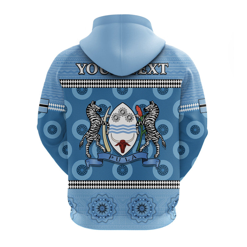 Custom Botswana Independence Anniversary Flag And Pattern Hoodie