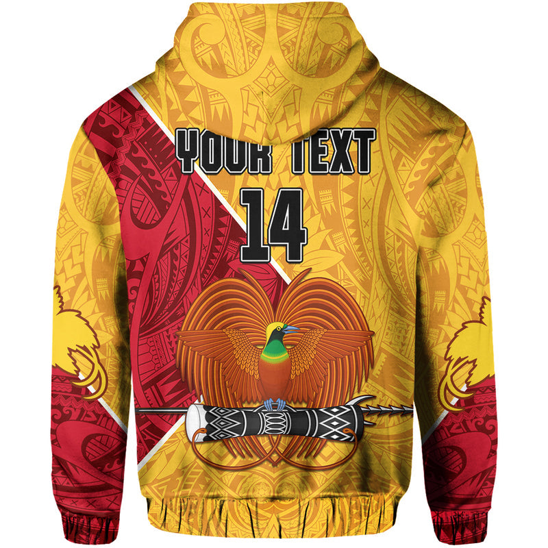 (Custom Text and Number) The Kumuls PNG Papua New Guinea Polynesian Dynamic Style Hoodie