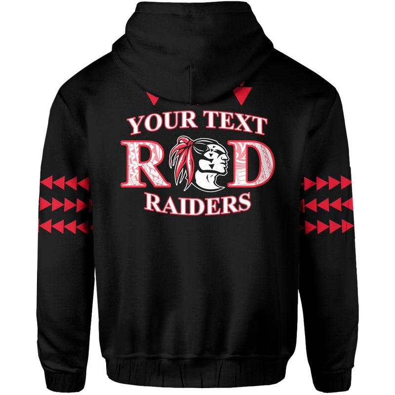 Custom Red Raiders Kahuku School Hoodie