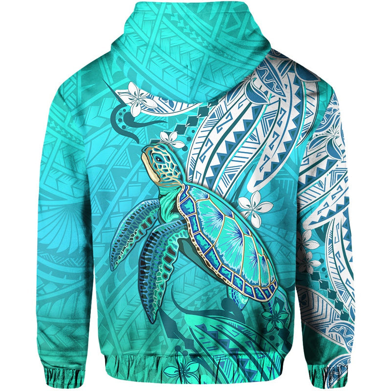 Custom Hawaiian Islands Zip Turtle Mix Hawaii Polynesian Hoodie