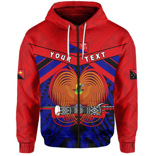 Custom Central Province Papua New Guinea Zip Hoodie