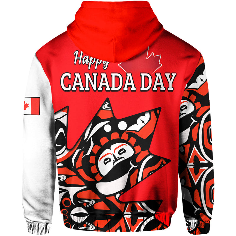 Custom Canada Haida Maple Leaf Canadian Hoodie