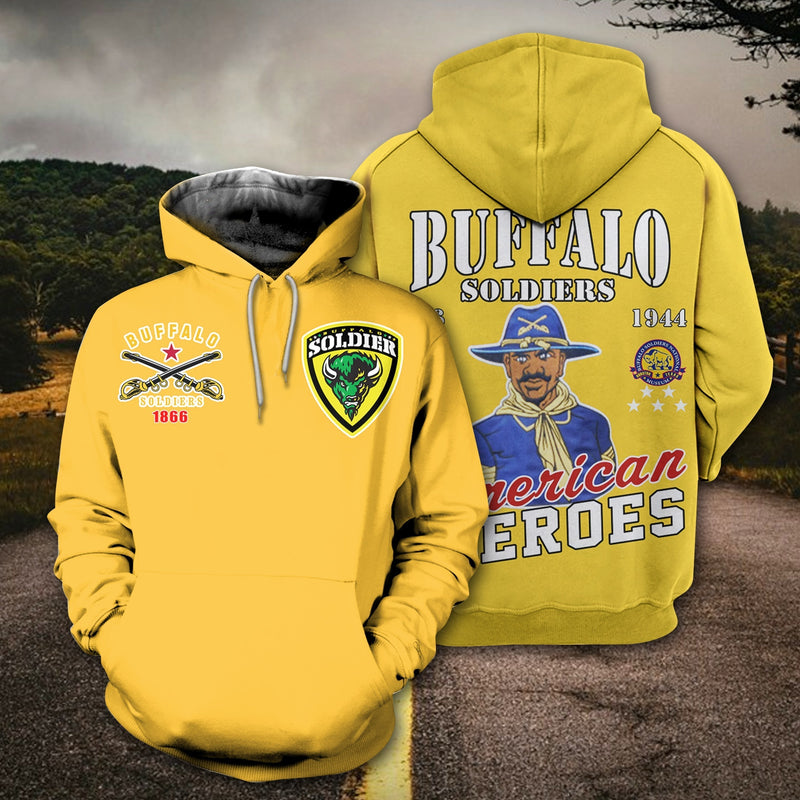 African Buffalo Soldiers Simple Pullover Hoodie