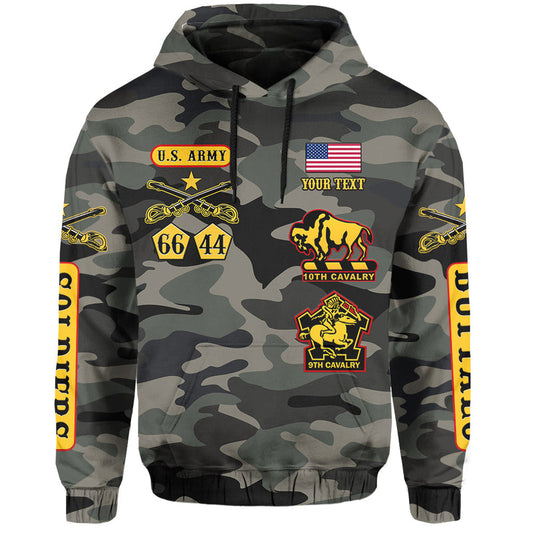 Custom Buffalo Soldiers Camouflage Unique Hoodie
