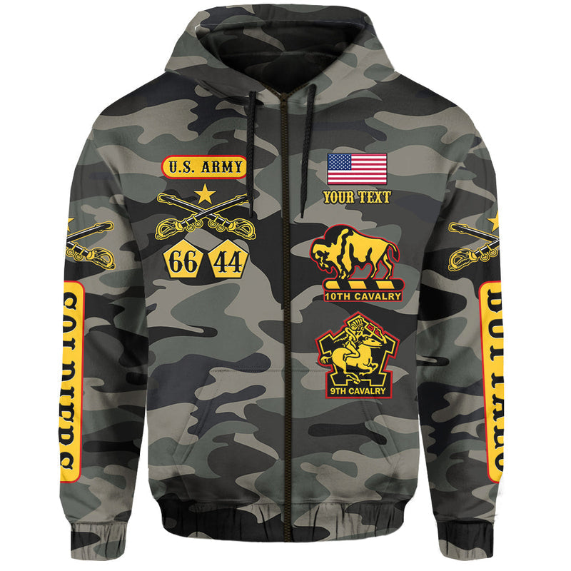 Custom Buffalo Soldiers Camouflage Unique Hoodie