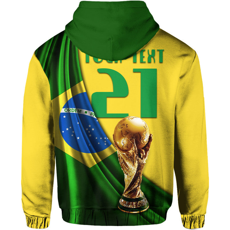 Custom Brazil Football Champions WC 2022 Hoodie