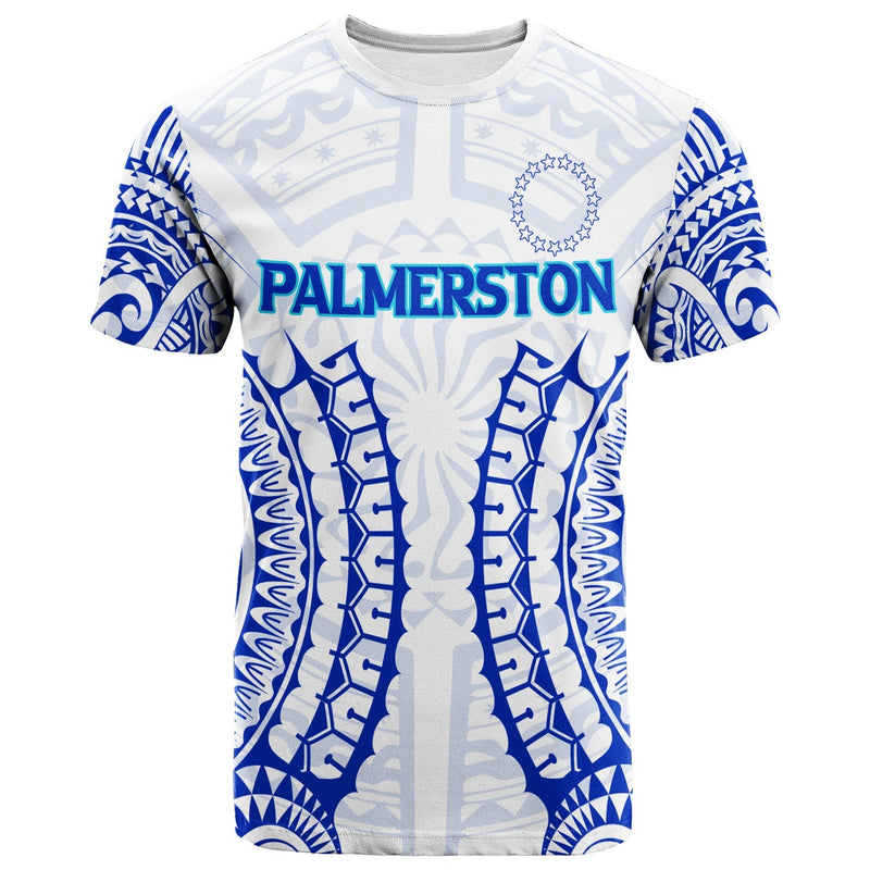 Custom Cook Islands Palmerston Tribal Pattern T Shirt
