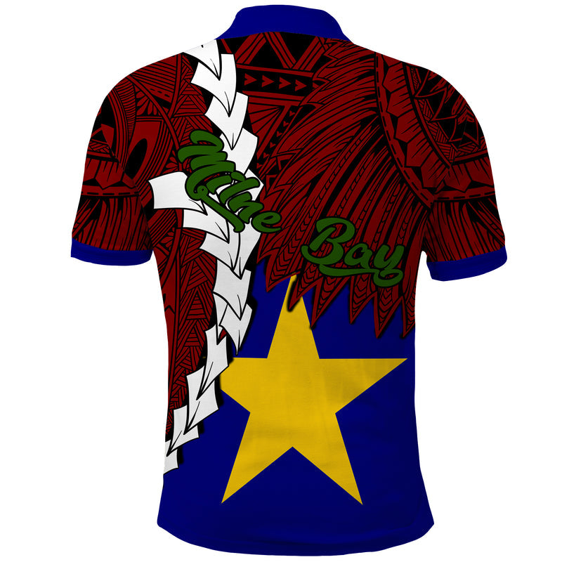 (I hate to say Aiyoni) Papua New Guinea Milne Bay Province Polynesian Tribal Wave Tattoo Polo Shirt