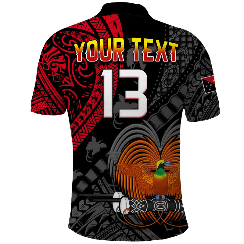 (Custom Text and Number) Papua New Guinea Raggiana Birds Of Paradise Happy 47th Independence Day Polo Shirt