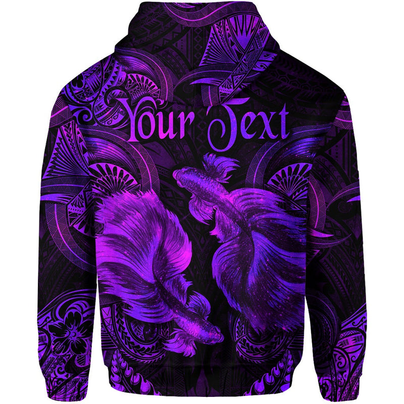 Custom Pisces Zodiac Polynesian Unique Style Purple Hoodie