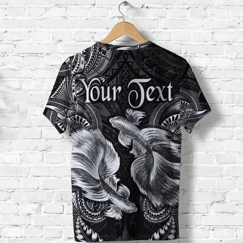 Custom Pisces Zodiac Polynesian Unique Style Black T Shirt