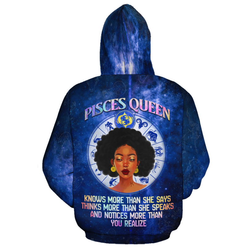African Pisces Queen Fleece Hoodie