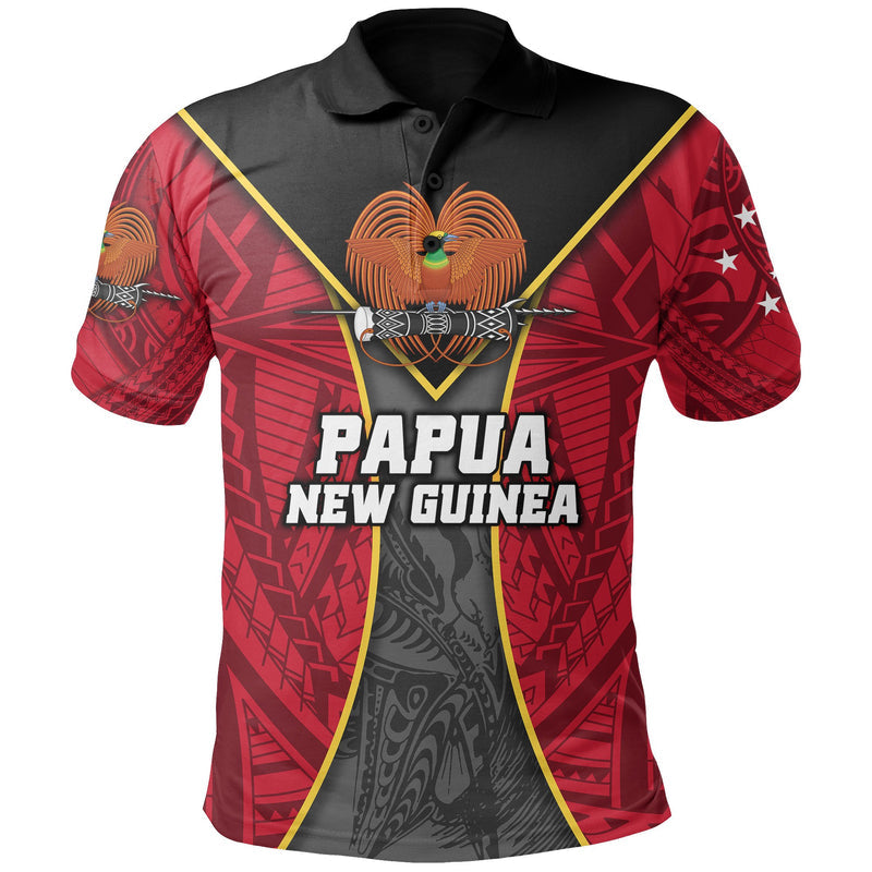 Custom Papua New Guinea Rugby Style Polo Shirt