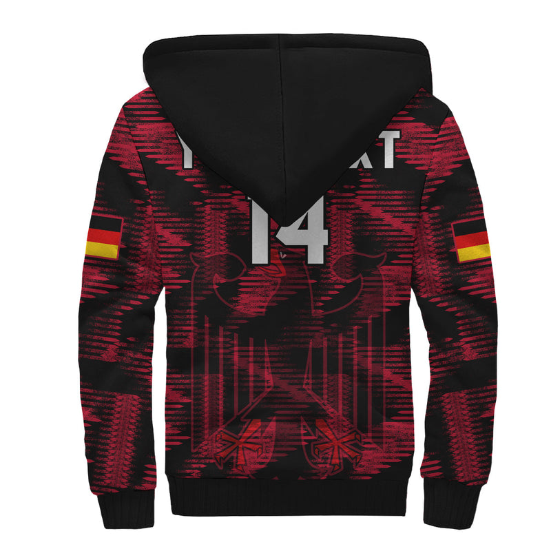 (Custom Text And Number) Germany Football World Cup 2022 Champions Sherpa Hoodie