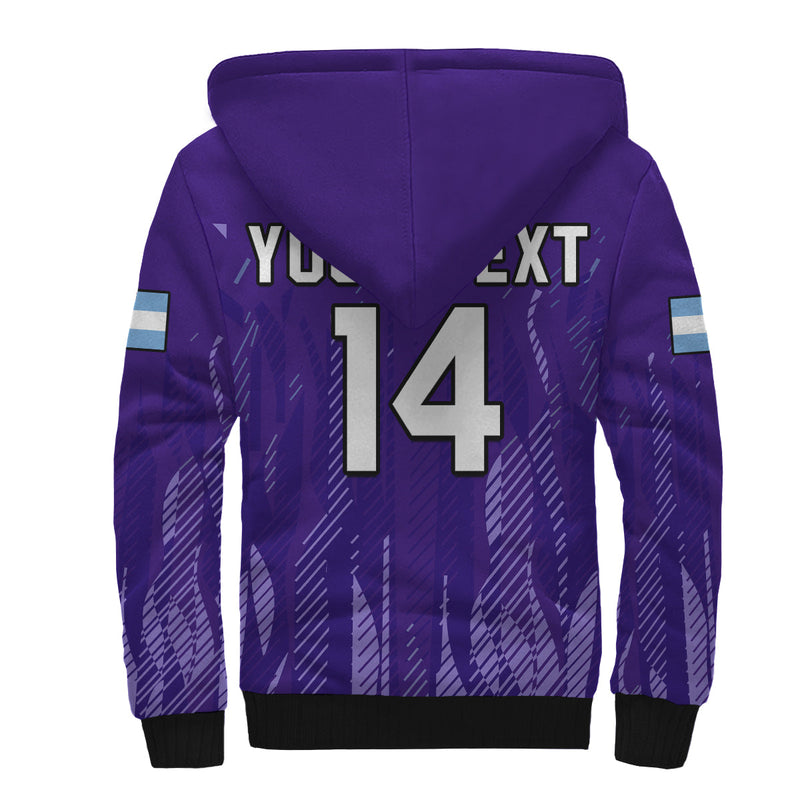 (Custom Text And Number) Argentina Football Vamos La Albiceleste 2022 Newest Style Sherpa Hoodie