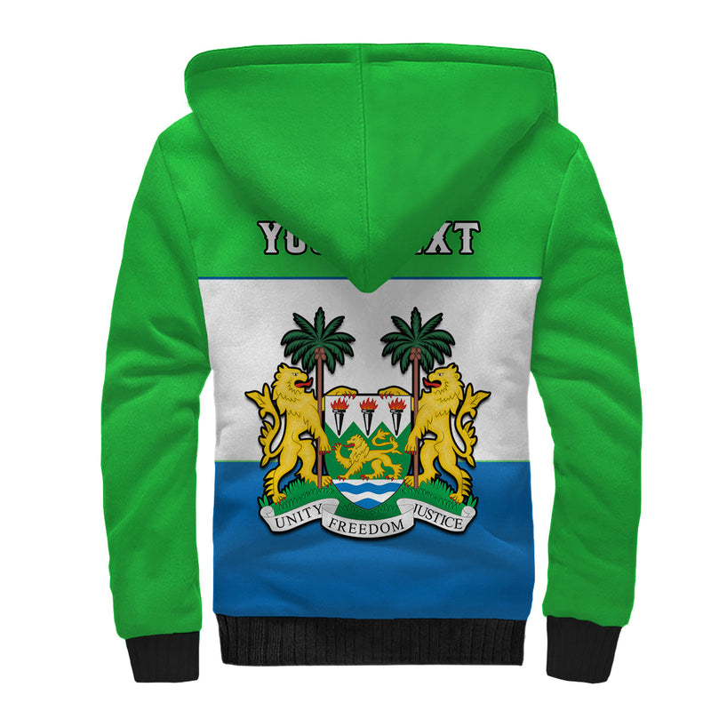(Custom Personalised) Sierra Leone Happy Independence Day Sherpa Hoodie