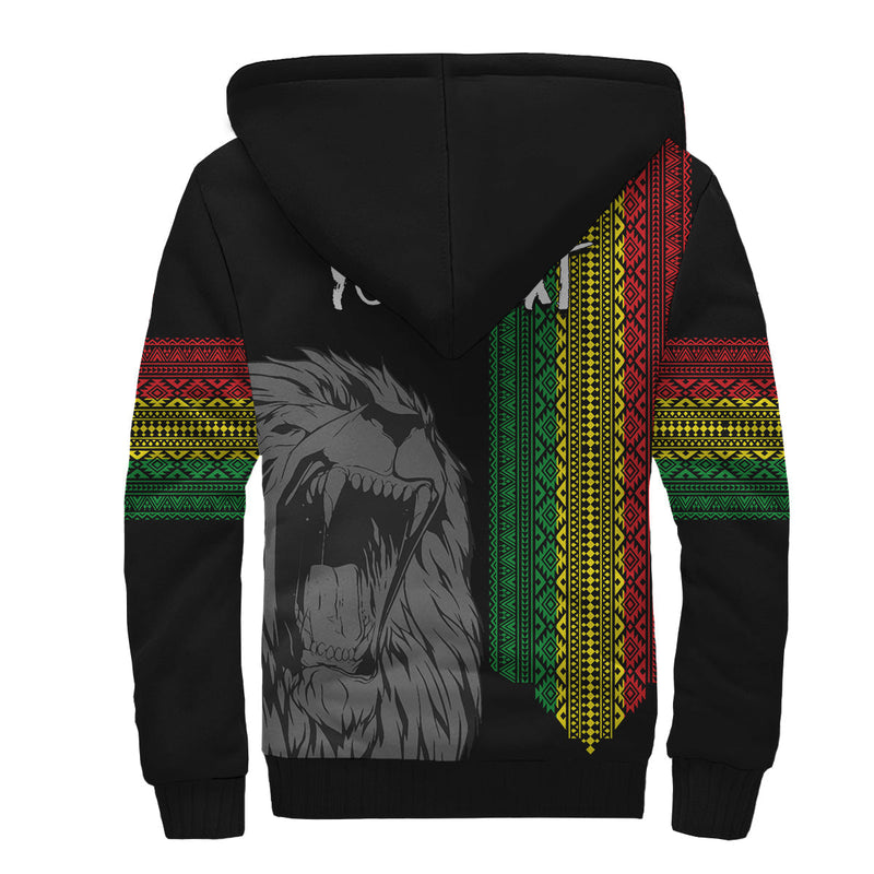 Ethiopia Patriot Day Roaring Lion Sherpa Hoodie