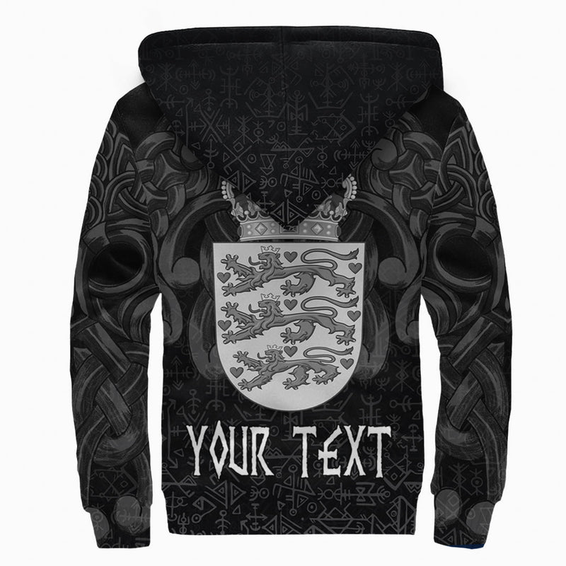 (Custom) Viking - Denmark Odin And Drakkar Sherpa Hoodie