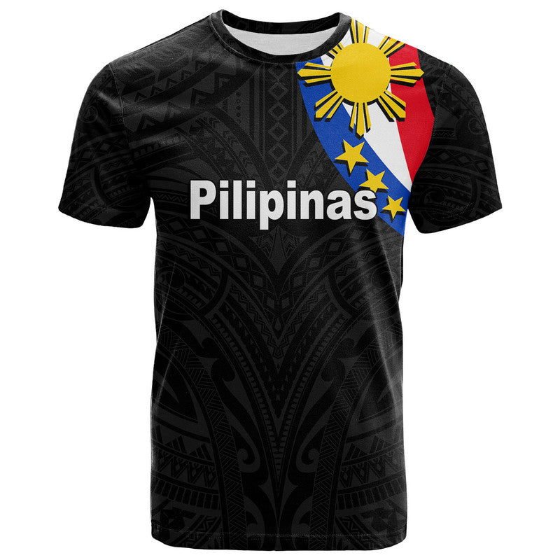Custom Pilipinas Simple Style Black T Shirt