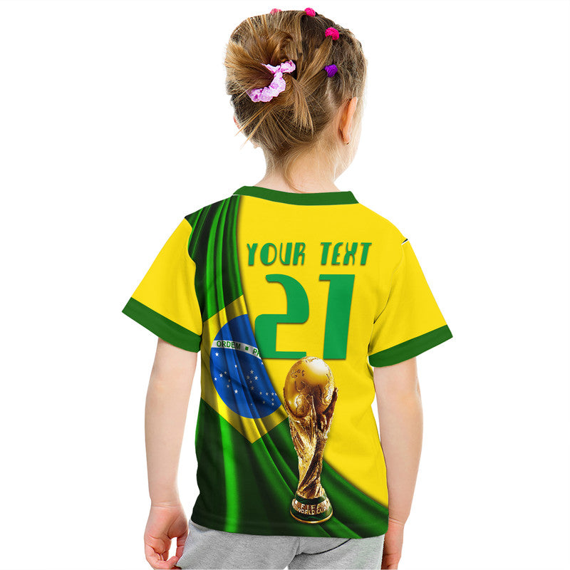 Custom Brasil Football Champions WC 2022 T Shirt