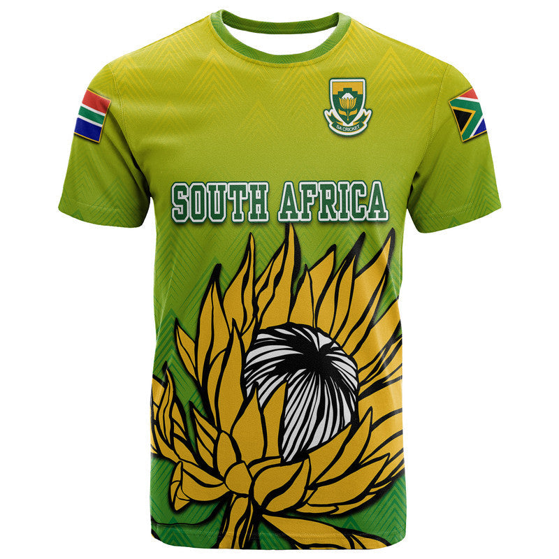 Custom South Africa National Cricket Team Proteas Sports Yellow Style T Shirt