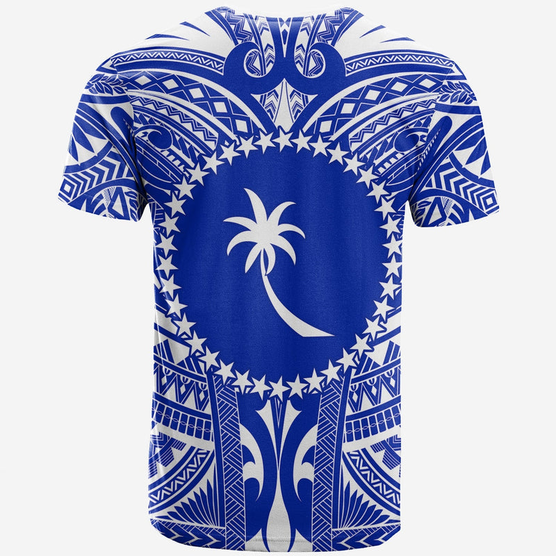 Custom Chuuk Micronesia Simple Pattern White T Shirt