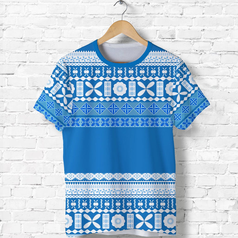 Custom Bula Fiji Tapa Pattern T Shirt