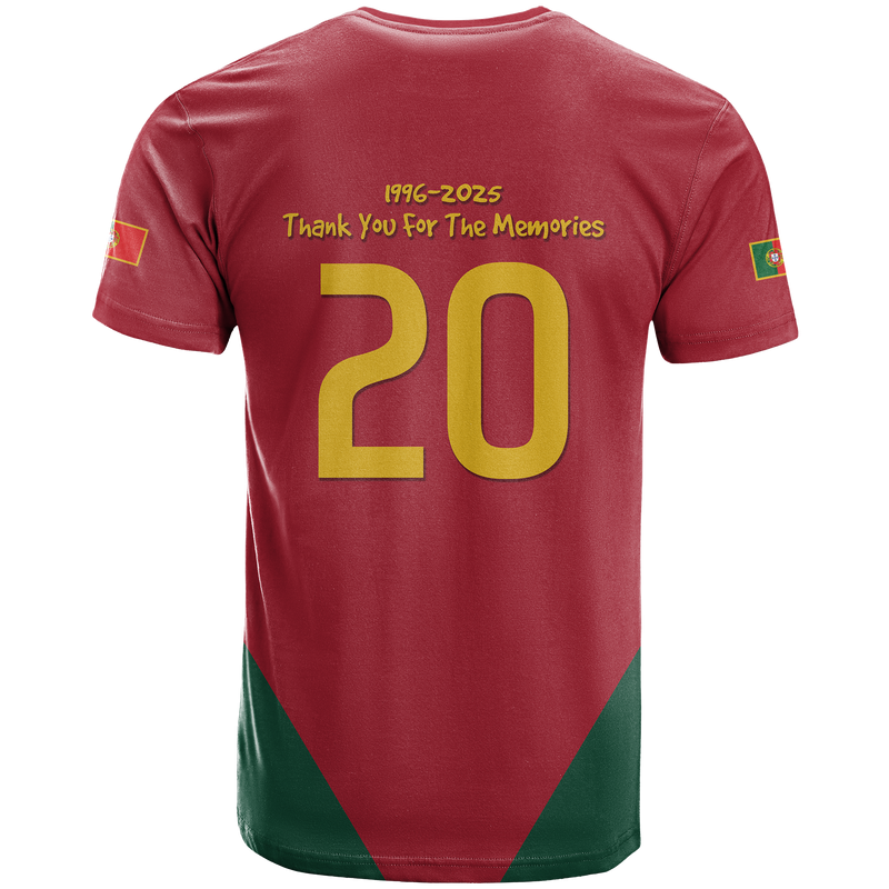 Custom Photo Portuguese Footballer 1996-2025 Thank You For The Memories T Shirt