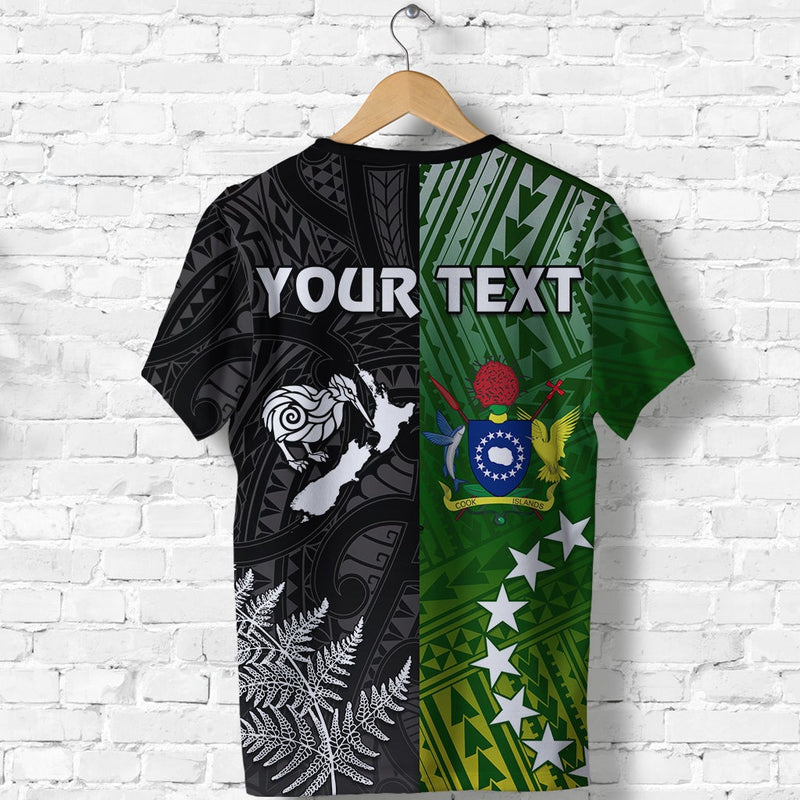 Custom Cook Islands Pattern and New Zealand Kiwi T Shirt
