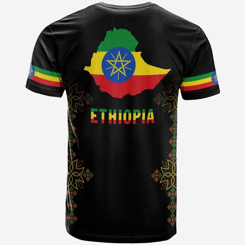Ethiopia Version Map T Shirt