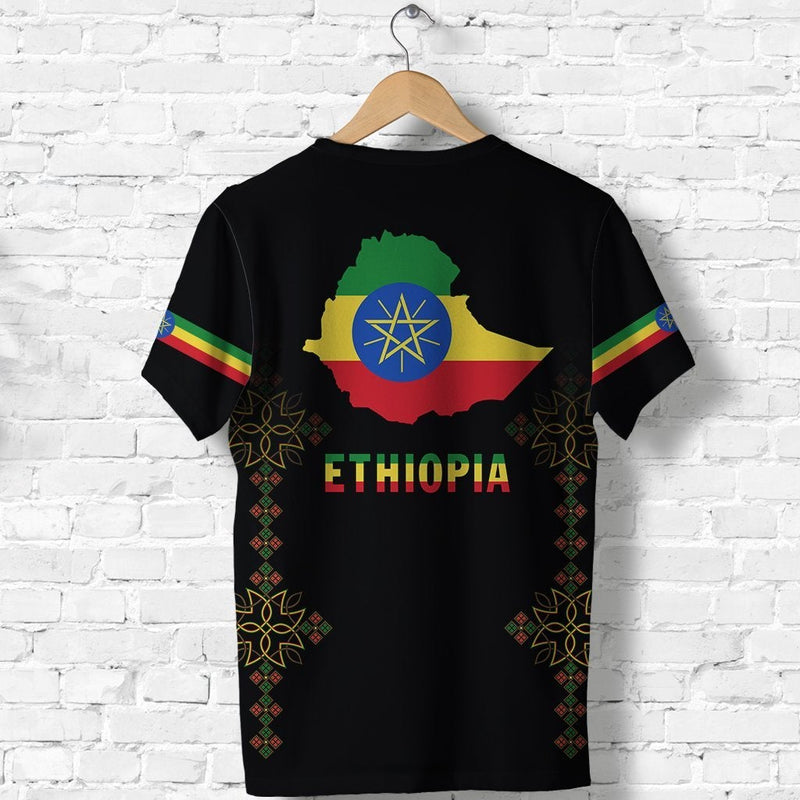 Ethiopia Version Map T Shirt